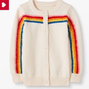 NWT Hanna Andersson Rainbow Shimmer Cardigan Girls Size 10 (140 cm)